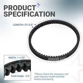 Close-up of EPDM rubber layer on BlueStars belt highlights durable construction.