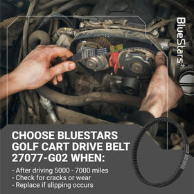 Replacement for 27077-G02 and 27077-G01 belts by BlueStars.