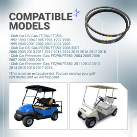 BlueStars Precedent 2004-up belt: compatible with electric and gasoline carts.