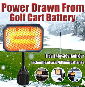 BnPnCn 36V heater side view demonstrates universal cup-holder compatibility across brands