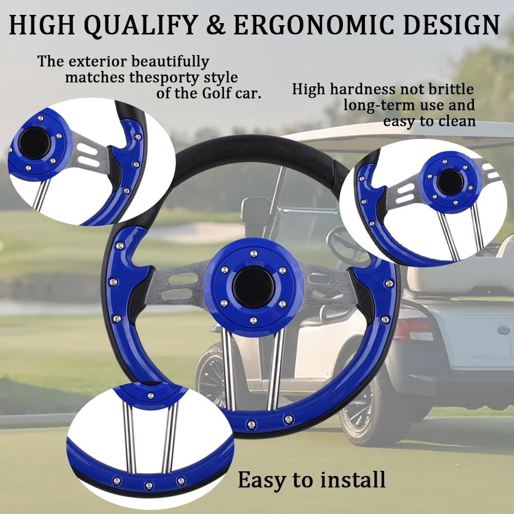 BOBUPLY EZGO RXV/TXT compatible wheel for confident turns.