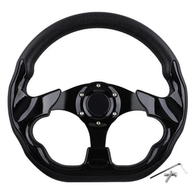 Bobuply universal golf cart steering wheel 12.5 inch enhances grip and control.