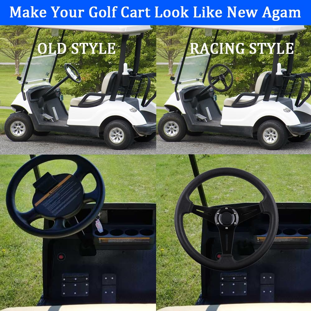 BOBUPLY steering wheel with chrome adapter ready kit compatibility.