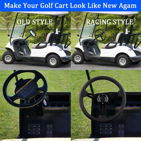 BOBUPLY steering wheel with chrome adapter ready kit compatibility.