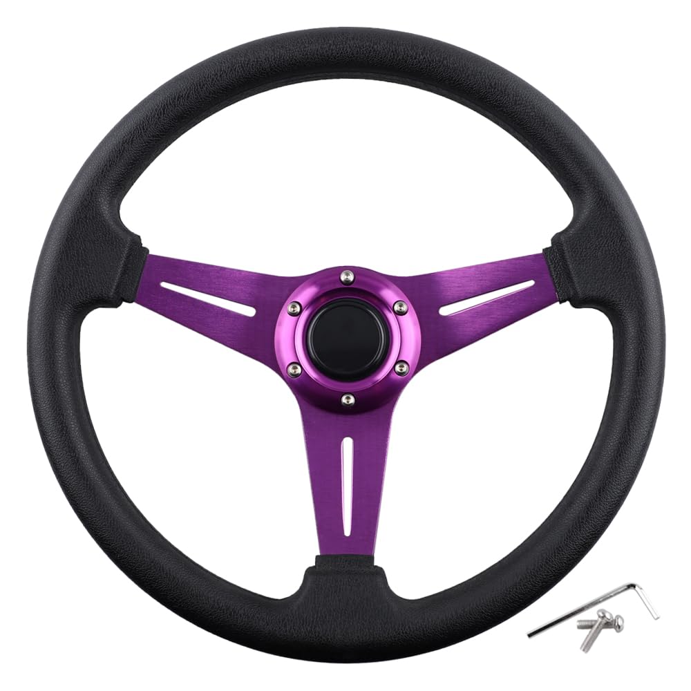 Bobuply golf cart steering wheel PVC material for sharp look and firm grip