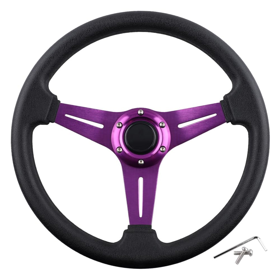 Bobuply golf cart steering wheel PVC material for sharp look and firm grip