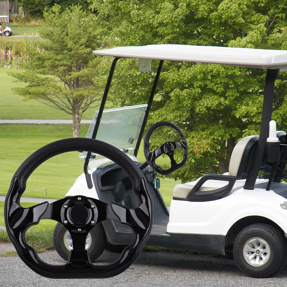 BOBUPLY D-shaped steering wheel design provides more room and a sporty look.