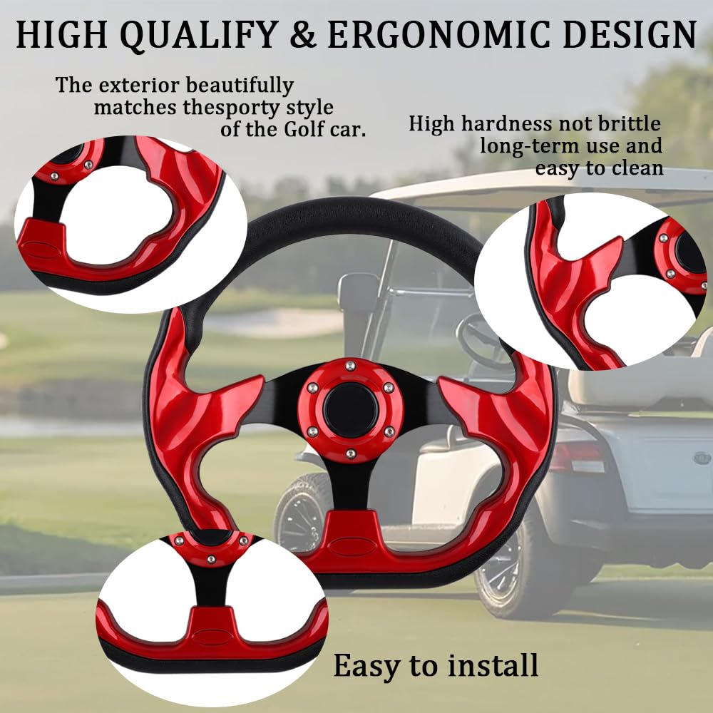 BOBUPLY PVC material steering wheel delivers secure non-slip grip