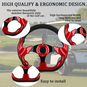 BOBUPLY PVC material steering wheel delivers secure non-slip grip