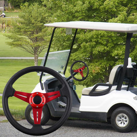 BOBUPLY pvc-material steering wheel delivers reliable non-slip grip even when sweaty