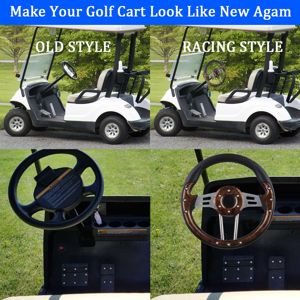 BOBUPLY PVC material steering wheel provides secure non-slip grip