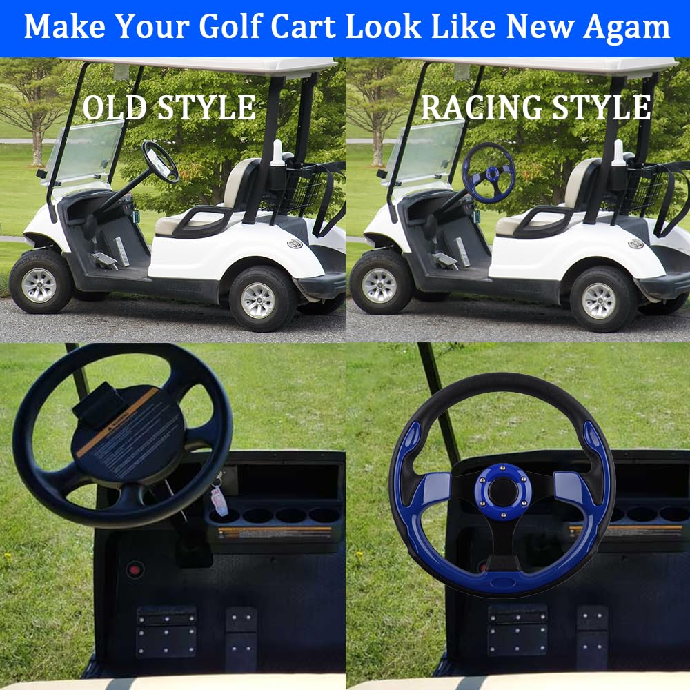 BOBUPLY PVC grip steering wheel non-slip surface blue