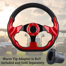 BOBUPLY red steering wheel adds sporty style to your golf cart