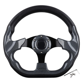 BOBUPLY universal 12.5-inch steering wheel fits Yamaha EZGO Club Car for versatile compatibility
