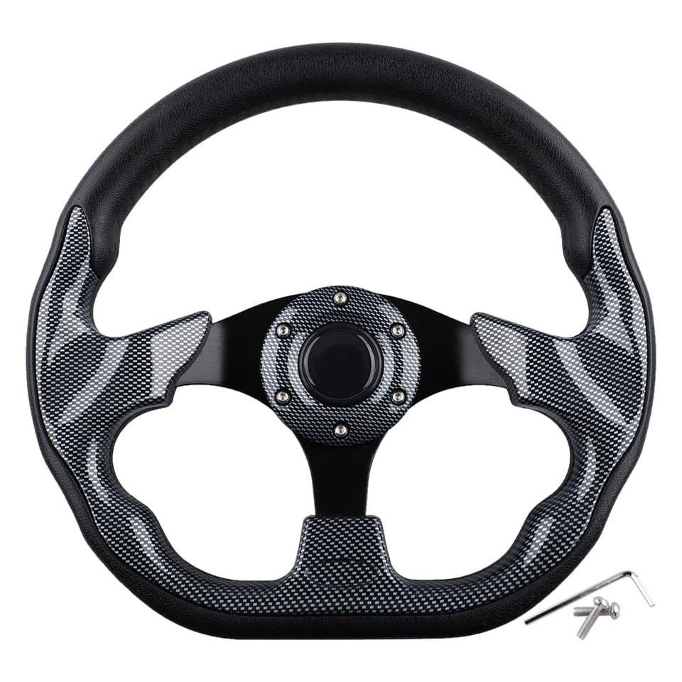 BOBUPLY universal 12.5-inch steering wheel fits Yamaha EZGO Club Car for versatile compatibility