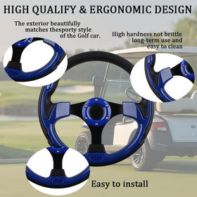 BOBUPLY steering wheel for Yamaha blue with ergonomic grip
