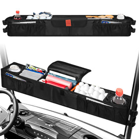 Bohemiaby golf cart storage basket front view showing organized compartments