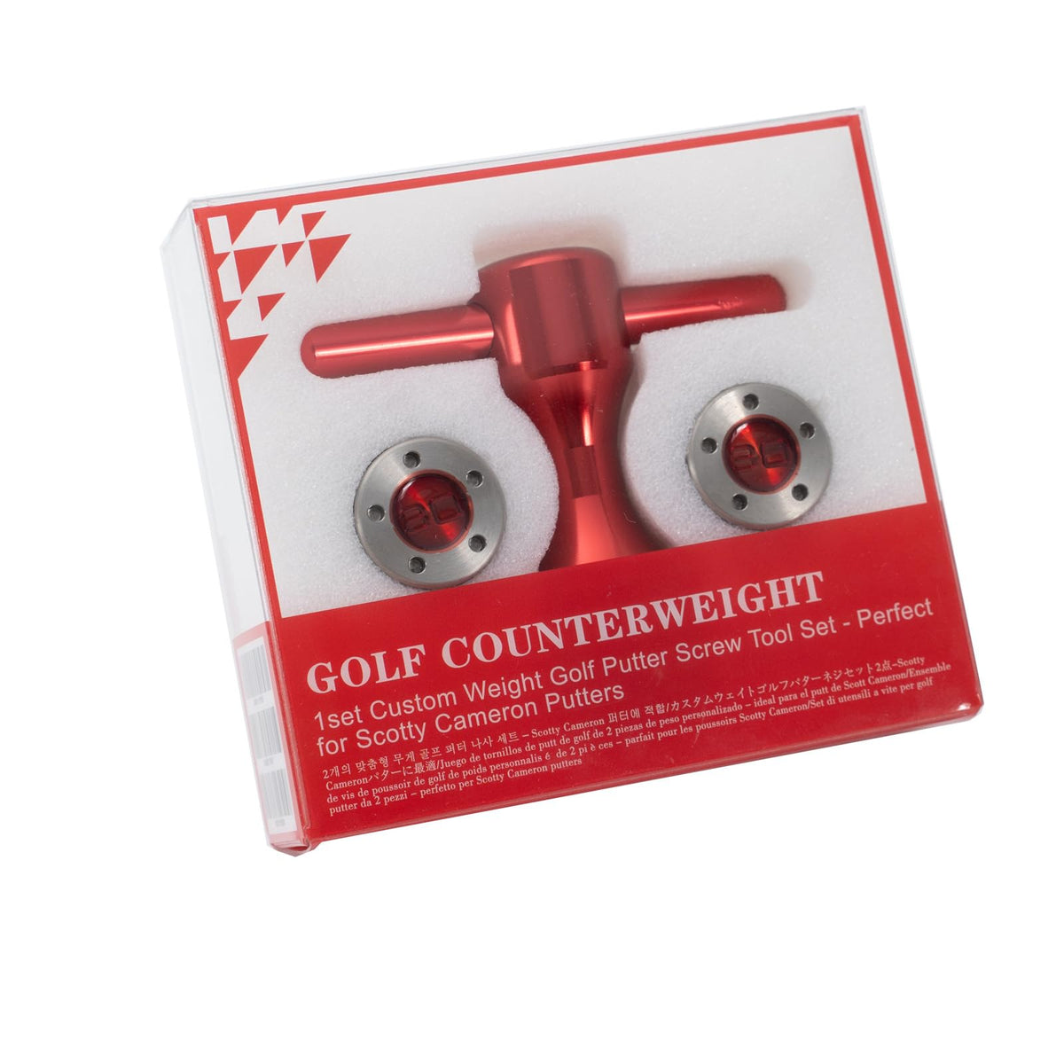 BoltonGolf 25g red putter weight for heavier balance and steady stroke.
