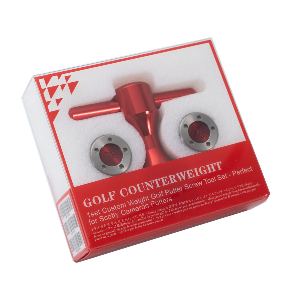 BoltonGolf 30g red putter weight for higher inertia and consistent touch.