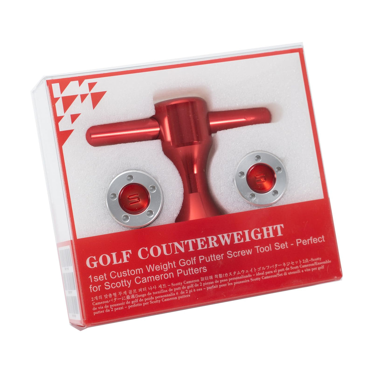 BoltonGolf 5g red putter weight for precise balance adjustments.