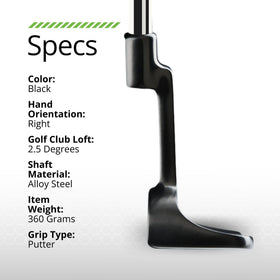BombTech Golf Blade Putter 360g head for controlled feel on greens.