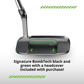 BombTech Golf Blade Putter mallet design balances forgiveness with accuracy.