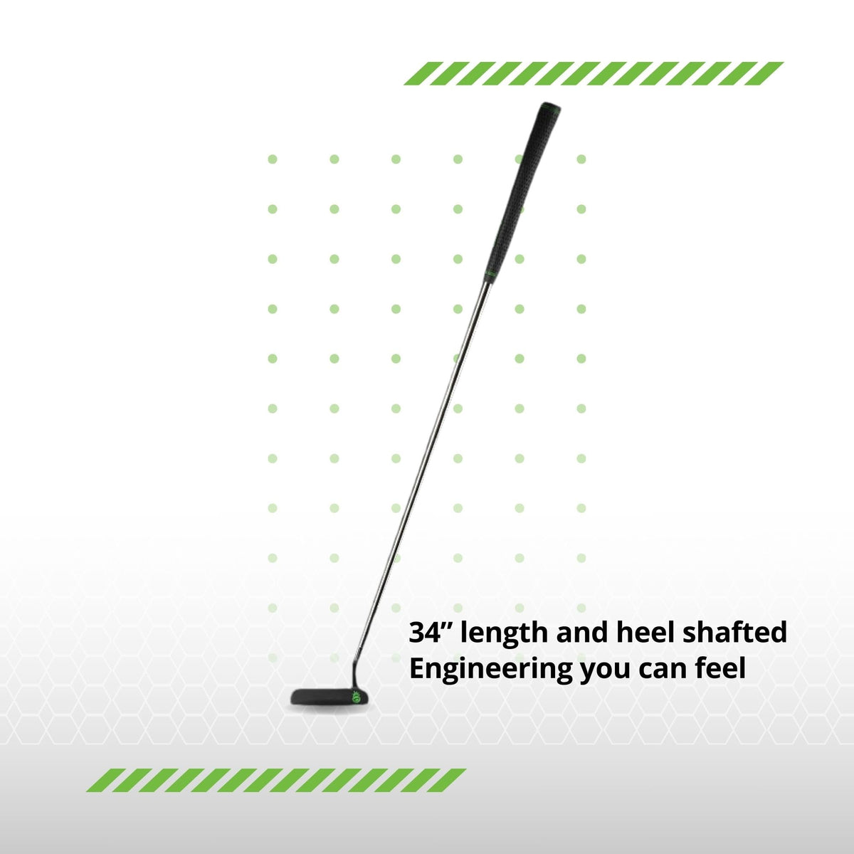 BombTech Golf Blade Putter sole profile demonstrates balanced setup.