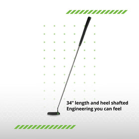 BombTech Golf Blade Putter sole profile demonstrates balanced setup.