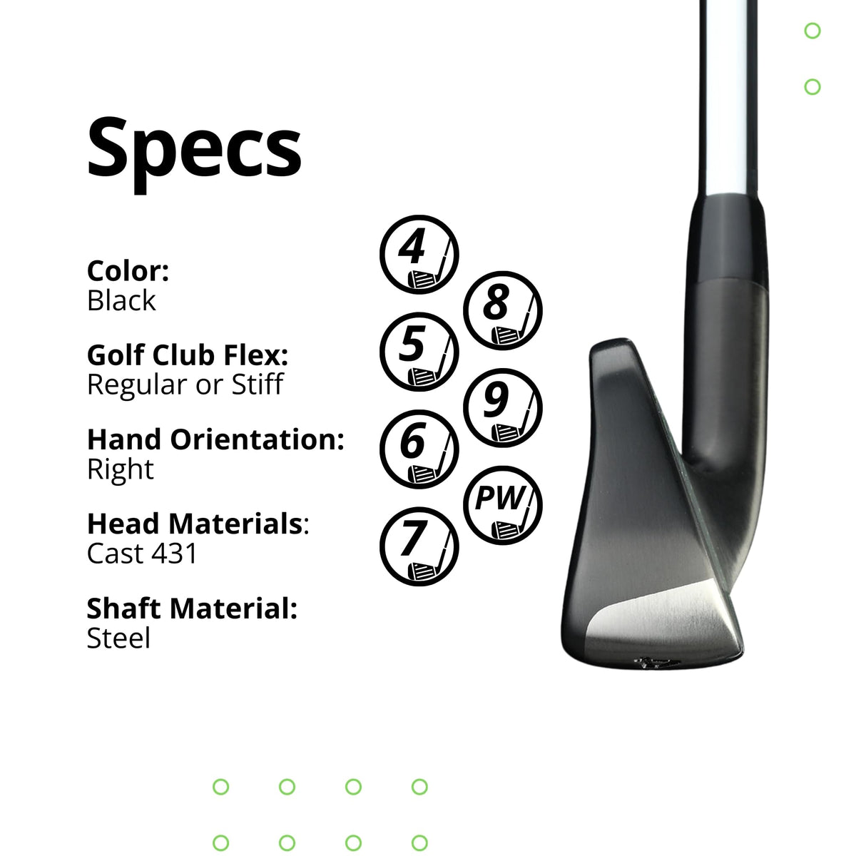 BombTech Golf iron 7 features easy-to-hit geometry for steadier contact.