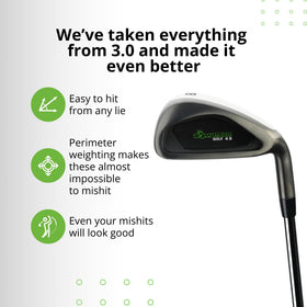 BombTech Golf iron 8 with stainless steel shaft delivers solid feel and durability.