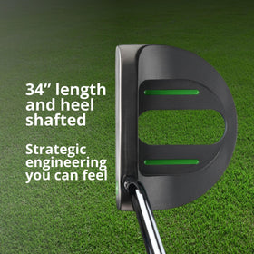 BombTech Golf Mallet Putter black PVD finish adds sleek bag appeal.