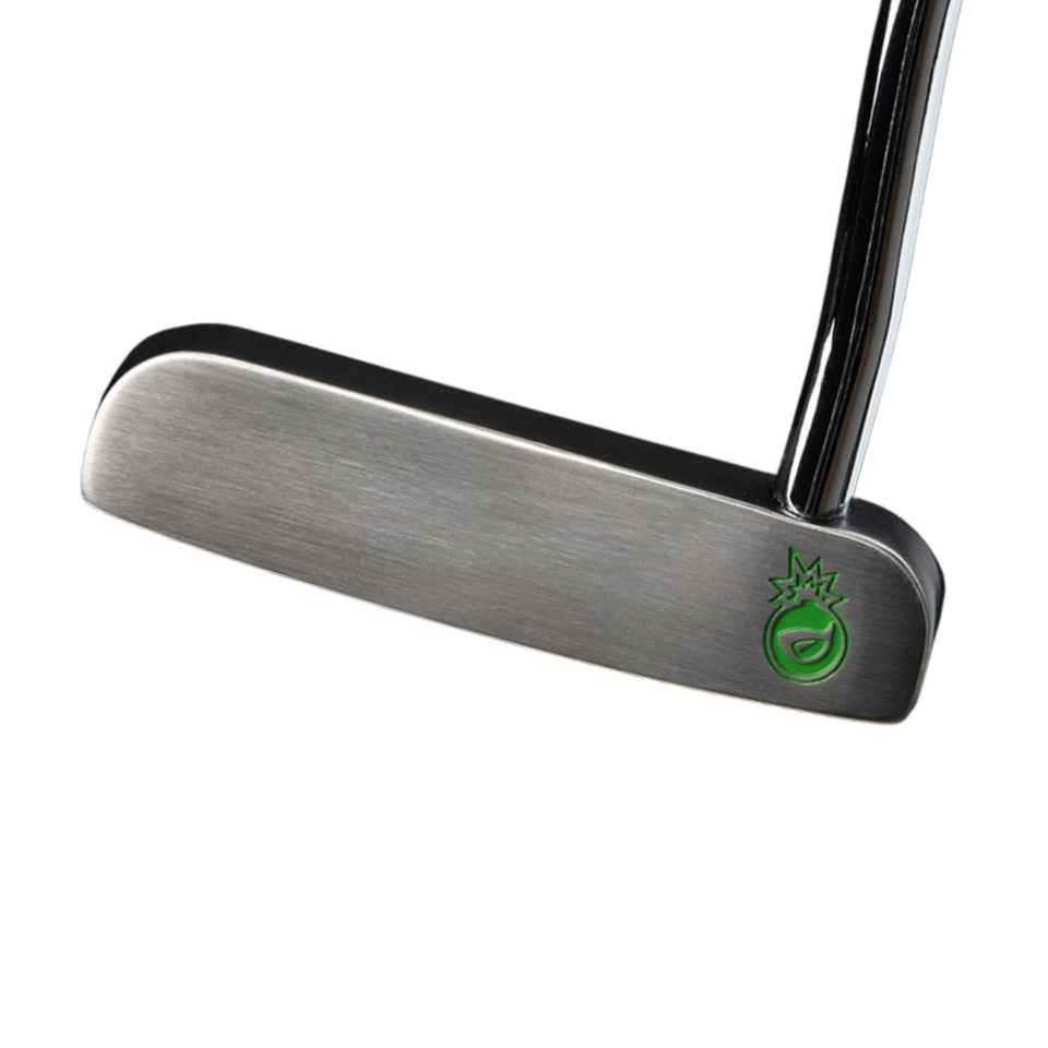 BombTech Golf Mallet Putter head design enhances feel for precise greens.