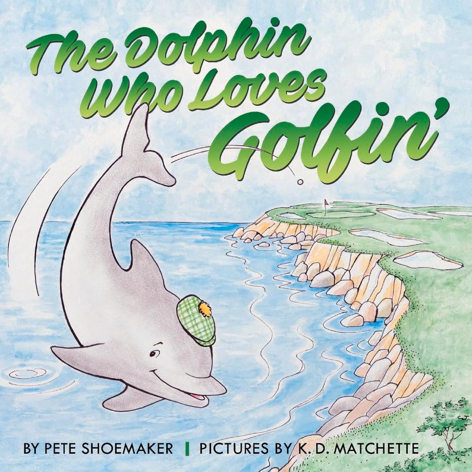 Bookbaby Dolphin Golfin' cover—joyful golf adventure sparks imagination