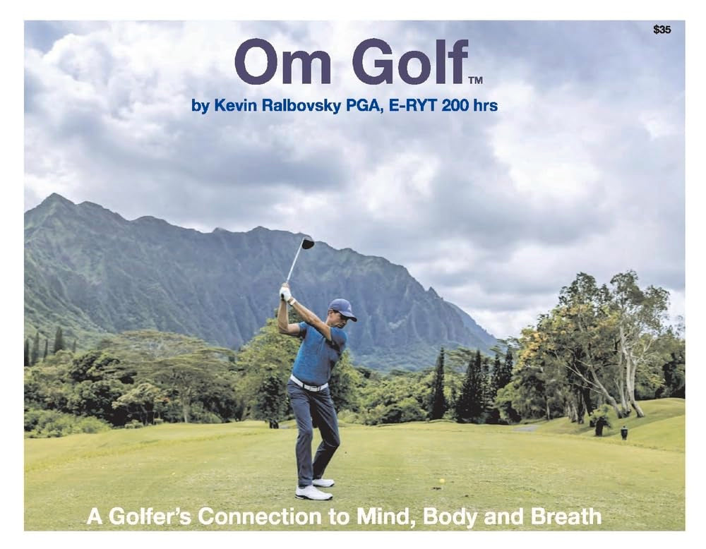 Bookbaby Om Golf: photo-guided swing visual for improved breathing and timing.