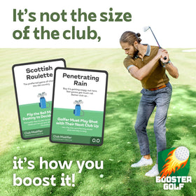 Booster Golf durable-on-course-cards withstand rugged use and glove-hand handling.