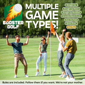 Booster Golf sand-trap-recovery play captures creative escapes and strategic options.