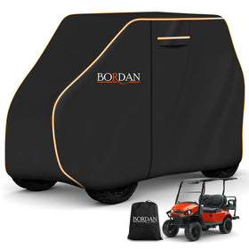 BORDAN golf cart cover with orange reflective strips for night visibility