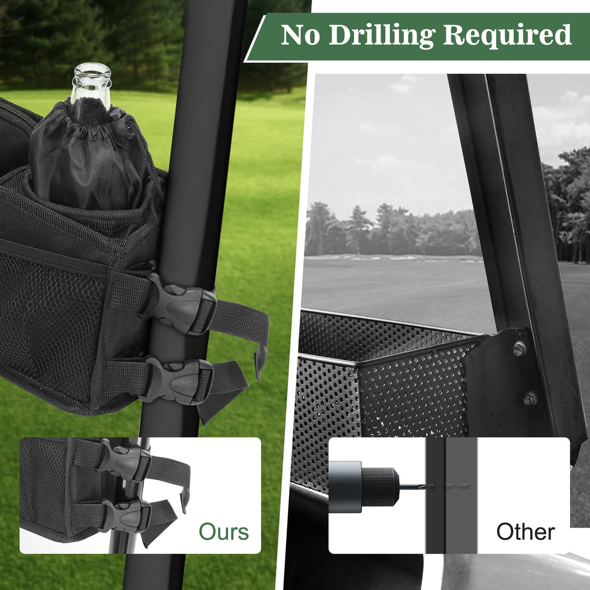 BORDAN insulated cup holders help keep beverages at the desired temperature.