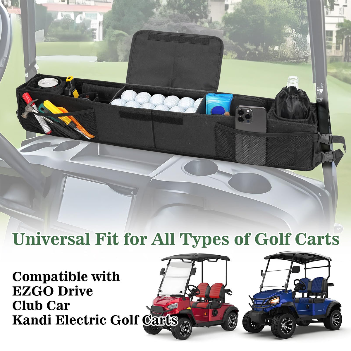 BORDAN center pocket with lid adds privacy for personal items.