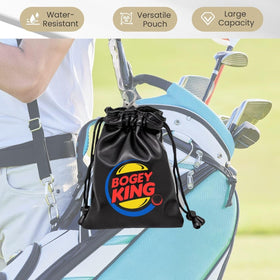 Botogift Funny Golf Valuables Pouch dimensions 6.29 x 8.66 inches for on-bag use.