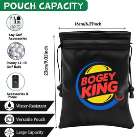 Botogift Funny Golf Valuables Pouch drawstring secures gear quickly during rounds.