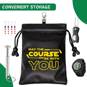 Botogift golf pouch with drawstrings and toggle lock for quick access