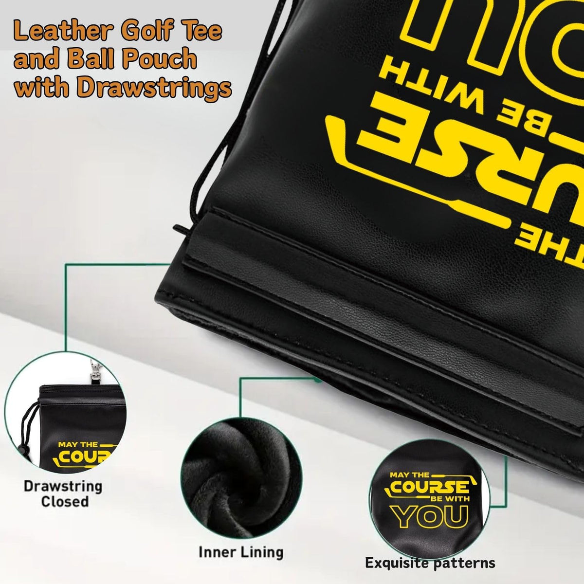 Botogift golf pouch stores tees and accessories, organized and accessible