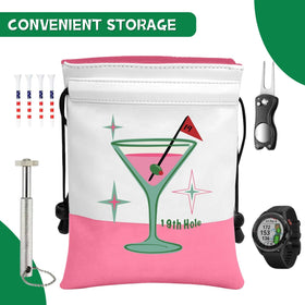 Botogift golf tee bag pouch stores tees and small tools securely.