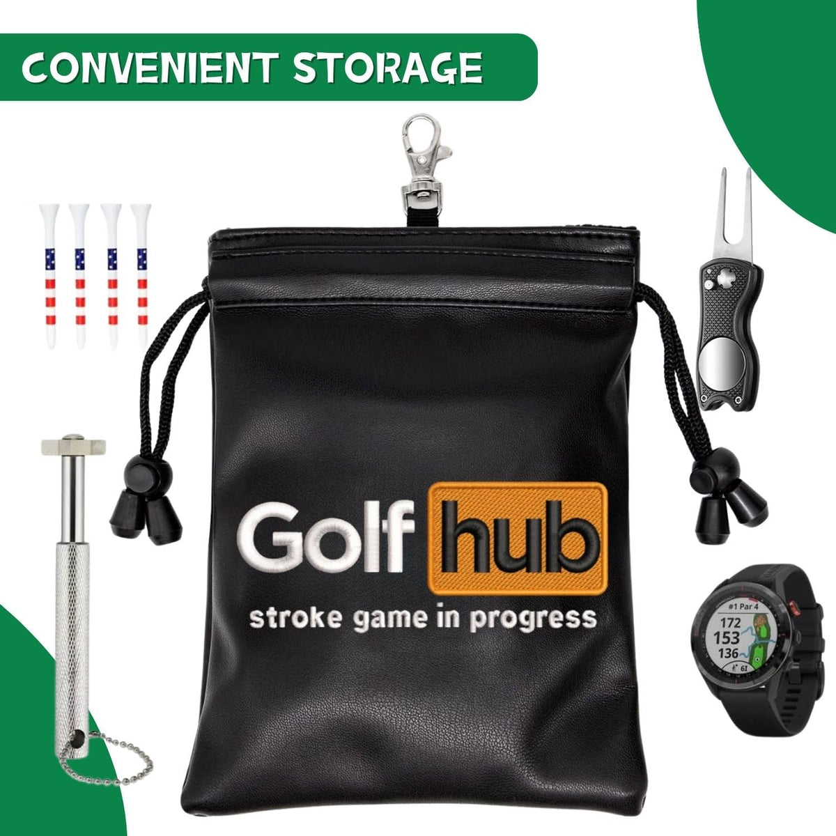 Botogift Golf Tee Pouch compact size suitable for tees and small accessories