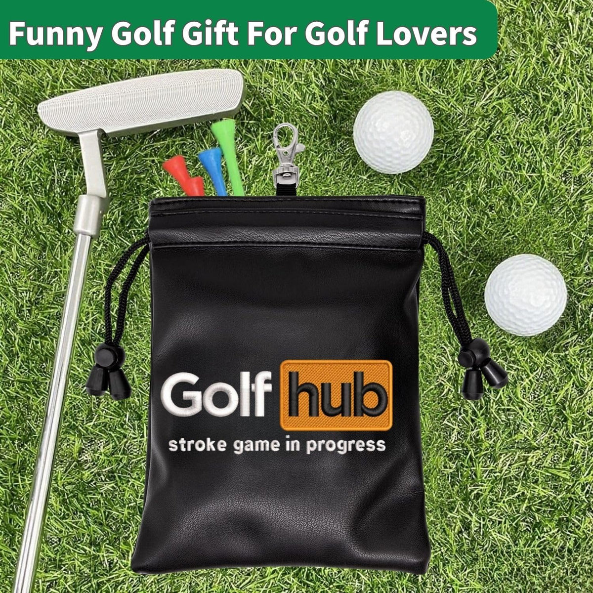 Botogift Golf Valuables Pouch belt attachment keeps essentials within easy reach