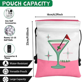 Botogift leather golf pouch with sturdy stitching for lasting use.