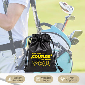 Botogift PU leather golf pouch showing durable material and stitching