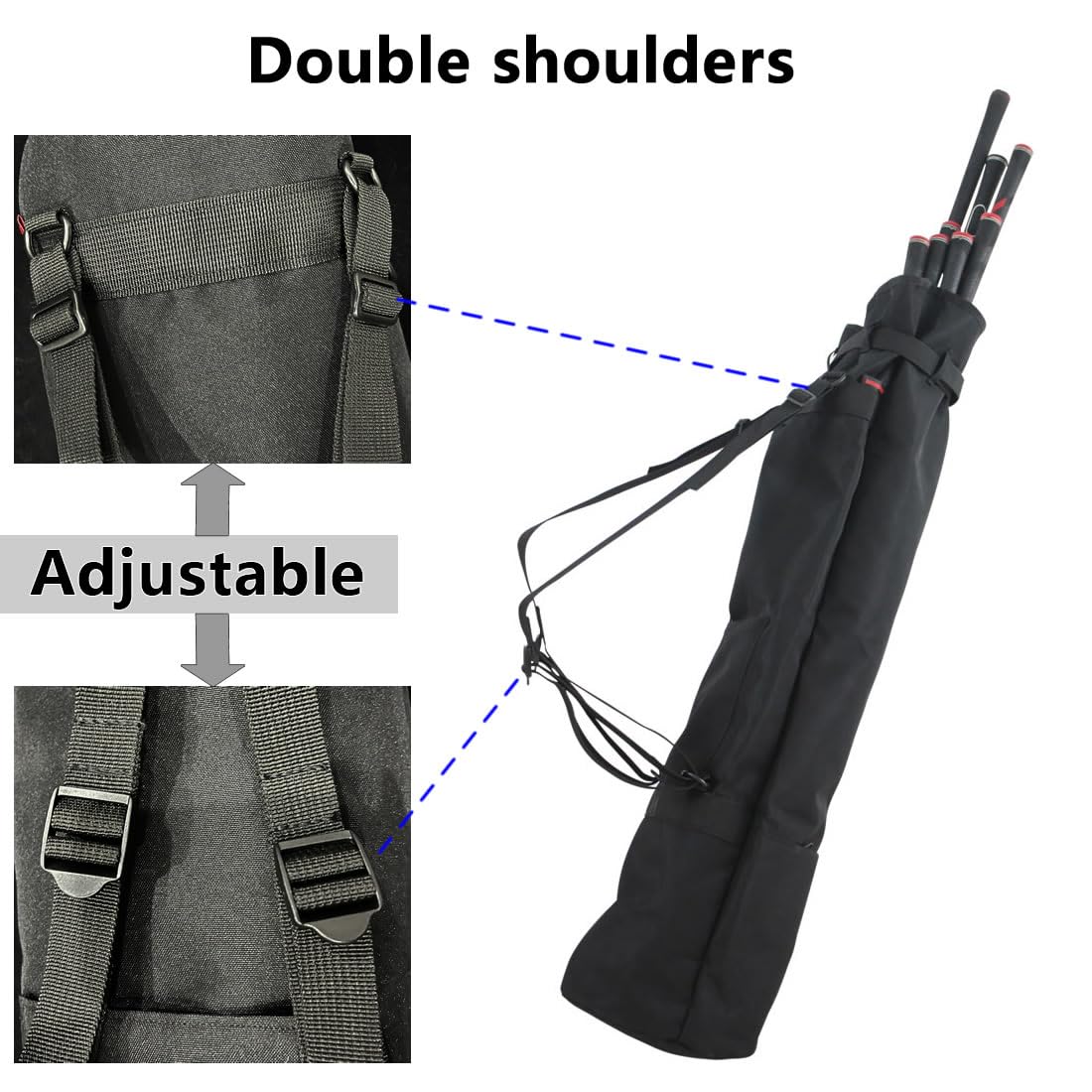 BOYEA & SKULLEAP adjustable double straps provide comfortable carrying.