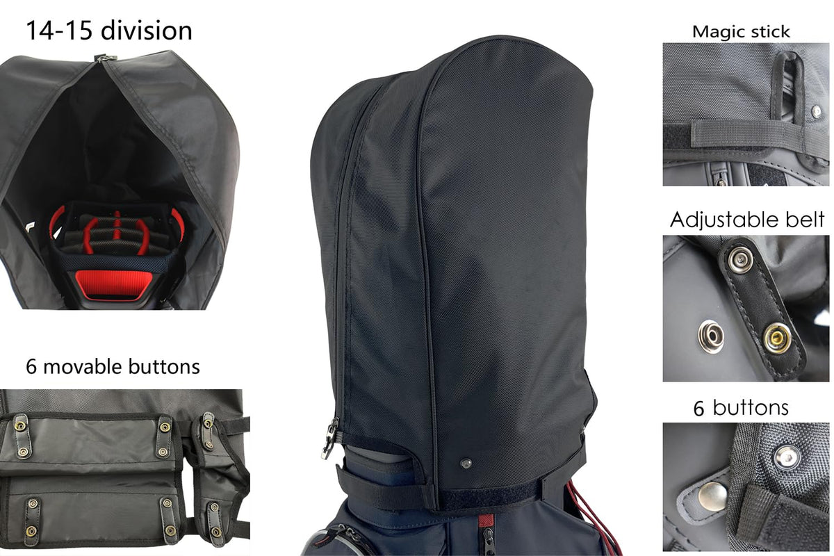 Adjustable strap helps secure the cover tightly on your bag.